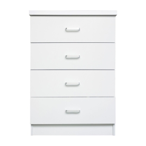 DRAWER Συρταριέρα με 4 Συρτάρια, Απόχρωση Άσπρο