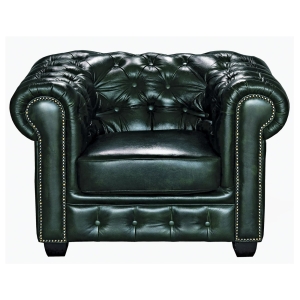 CHESTERFIELD Birmingham Πολυθρόνα Σαλονιού Καθιστικού,Δέρμα Antique Green
