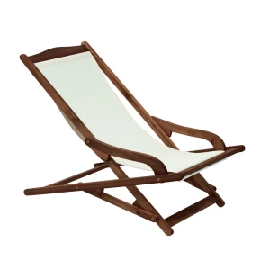 Σαιζ Λόνγκ - Ξαπλώστρα Swing «Zero Gravity», Acacia Ύφασμα Εκρού Water Repellent