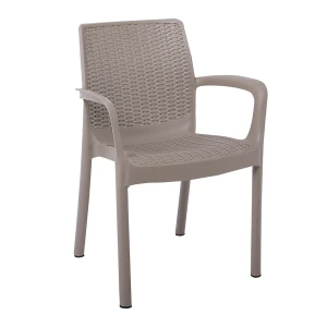 ARMONIA Πολυθρόνα PP Στοιβαζόμενη, Απόχρωση Cappuccino ( Rattan Look )