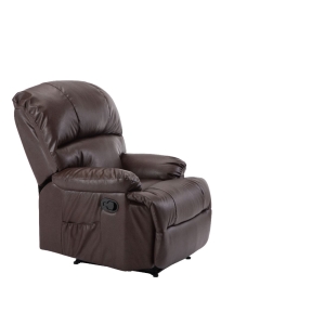 SPACE Πολυθρόνα Relax Σαλονιού - Καθιστικού PU Καφέ