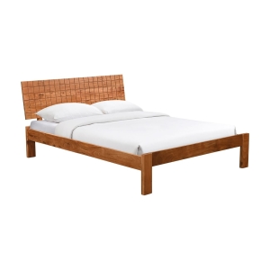 CAPITAL Κρεβάτι Διπλό, για Στρώμα 150x200cm, Ακακία Φυσικό