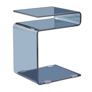 GLASSER Smoke Τραπεζάκι Βοηθητικό Γυαλί 12mm