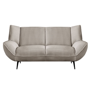 EMERALD Καναπές 2-θέσιος Σαλονιού - Καθιστικού, Ύφασμα Κοτλέ Μπεζ
