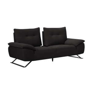 SELENA Καναπές 2-θέσιος Σαλονιού - Καθιστικού, Ύφασμα Ανθρακί, Μεταφερόμενη πλάτη