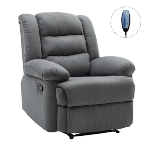 JULIA Massage Πολυθρόνα Relax Σαλονιού - Καθιστικού, Ύφασμα Γκρι