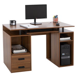 ΓΡΑΦΕΙΟ ΜΕΛΑΜΙΝΗΣ FB92026.03 WALNUT 120Χ55Χ76 εκ.