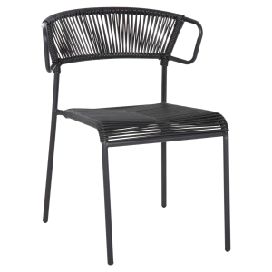 ΚΑΡΕΚΛΑ FB96053.02 ΜΕΤΑΛΛO KAI ΣΥΝΘΕΤΙΚΟ RATTAN ΣΕ ΜΑΥΡΟ 54x62x80Υεκ