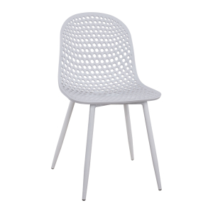 ΚΑΡΕΚΛΑ ΠΟΛΥΠΡΟΠΥΛΕΝΙΟΥ FB98512.01 ΛΕΥΚΟ ΜΕ ΜΕΤΑΛΛΙΚΑ ΠΟΔΙΑ 45X51X84Υ εκ.