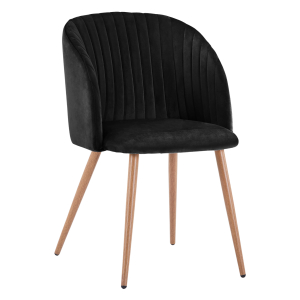 ΠΟΛΥΘΡΟΝΑΚΙ FB98543.04 ΜΕ ΒΕΛΟΥΔΟ ΜΑΥΡΟ ΚΑΙ ΜΕΤΑΛΛΙΚΑ ΠΟΔΙΑ 53x57x81 εκ.