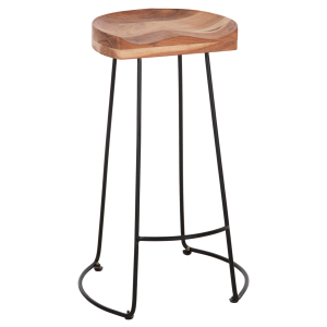 ΣΚΑΜΠΟ BAR FB98363.11 ΜΑΣΙΦ ΞΥΛΟ ΑΚΑΚΙΑΣ-ΜΕΤΑΛΛΟ 50x43x78Υεκ.