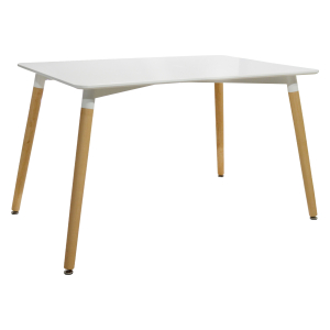 ΤΡΑΠΕΖΙ FB9008.01, ΛΕΥΚΟ MDF, ΞΥΛΙΝΑ ΠΟΔΙΑ ΟΞΙΑ, 120Χ80X73Υ ΕΚ.