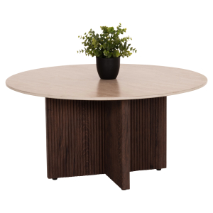 ΤΡΑΠΕΖΙ ΣΑΛΟΝΙΟΥ FB918329 ΚΕΡΑΜΙΚΟ TOP ΟΨΗ ΤΡΑΒΕΡΤΙΝΑΣ-MDF ΒΑΣΗ Φ80x40Υεκ.