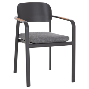 ΠΟΛΥΘΡΟΝΑ ΤΡΑΠΕΖΑΡΙΑΣ FB96414.01 ΓΚΡΙ ΑΛΟΥΜΙΝΙΟ-OLEFIN--ΞΥΛΟ TEAK 56x62x78Υεκ.