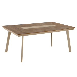 ΤΡΑΠΕΖΙ ΑΛΟΥΜΙΝΙΟΥ FB95131.04 ΚΑΠΟΥΤΣΙΝΟ ΜΕ POLYWOOD TOP 200x100x75Υεκ