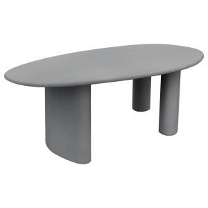 ΤΡΑΠΕΖΙ ΤΡΑΠΕΖΑΡΙΑΣ ΟΒΑΛ FB96599.01 ΓΚΡΙ FIBER CEMENT 240x100x75Υεκ