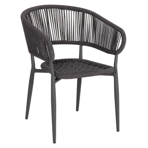 ΠΟΛΥΘΡΟΝΑ ΑΛΟΥΜΙΝΙΟΥ FB95783.21 ΓΚΡΙ-ΤWISTED RATTAN ΓΚΡΙ 57x63x77Υεκ.