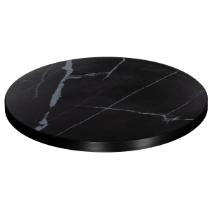 ΕΠΙΦΑΝΕΙΑ ΤΡΑΠΕΖΙΟΥ SINTERED STONE FB96652.03 BLACK MARBLE--ΠΛΑΙΣΙΟ ALU ΜΑΥΡΟ Φ60εκ.