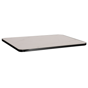 ΕΠΙΦΑΝΕΙΑ ΤΡΑΠΕΖΙΟΥ SINTERED STONE FB96656.02 WHITE MARBLE-ΠΛΑΙΣΙΟ ALU ΜΑΥΡΟ 120x80εκ.